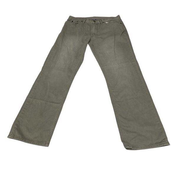 Polo Ralph Lauren Jeans Men 34x32 Denim 100% Cotton Flat Front Straight Leg - Picture 1 of 16